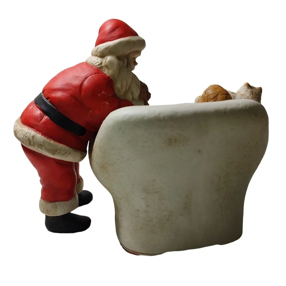 Kurt S Adler Ceramic Santa Claus and Child Musical Figurine‎ Christmas Works See